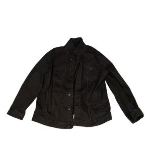 Men’s Black Denim Jacket, Size 2XL.